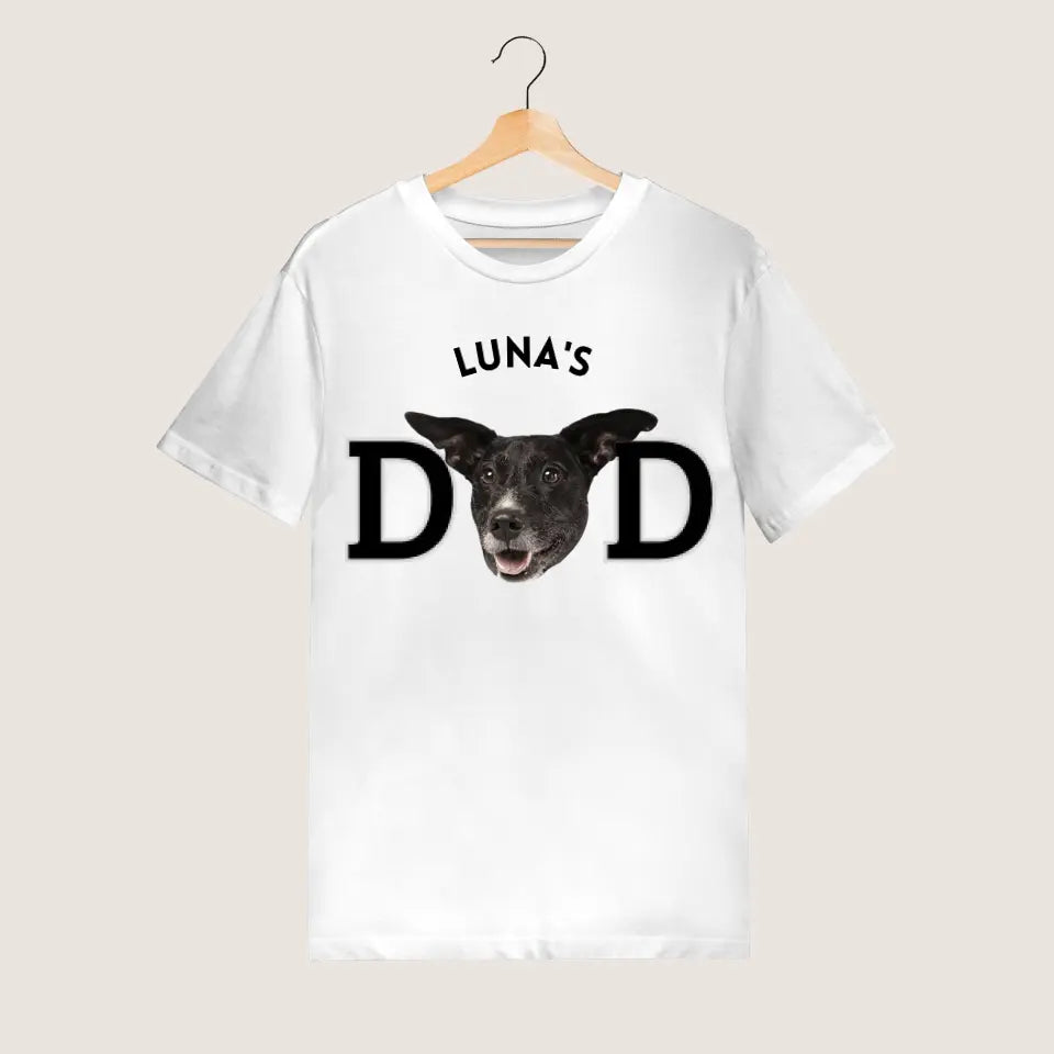 Pet dad - Gepersonaliseerd T-shirt met foto van je harige vriend (upload je eigen foto)