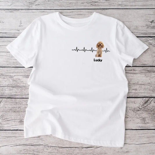 Gepersonaliseerd T-shirt met foto van huisdier - "Hartslag