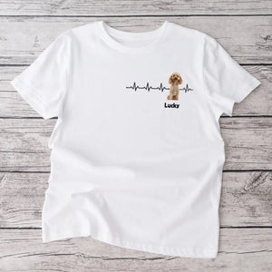 Personalisiertes Haustier Foto T-Shirt - "Herzfrequenz"