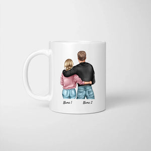 Ich liebe Weihnachten, aber dich noch viel mehr! - Personalisierte Tasse für Paare