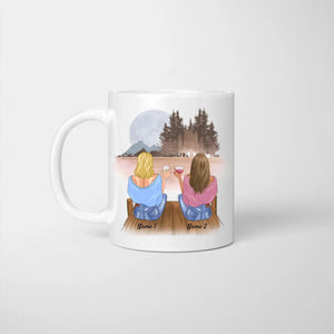 Meilleurs collègues du bois - Mug personnalisé (2-4 personnes), cadeau individuel