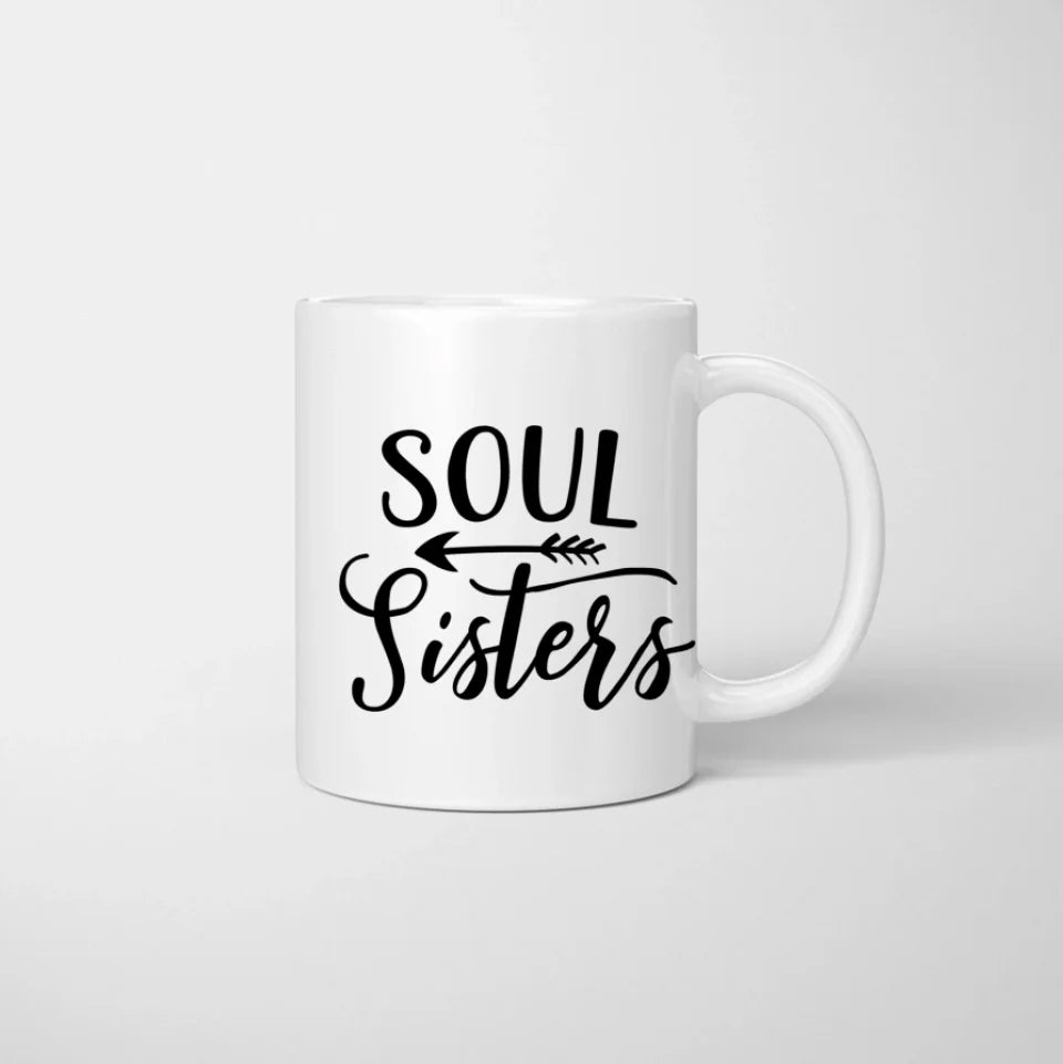 Meilleures collègues avec boisson - Mug personnalisé (2-4 personnes), cadeau individuel