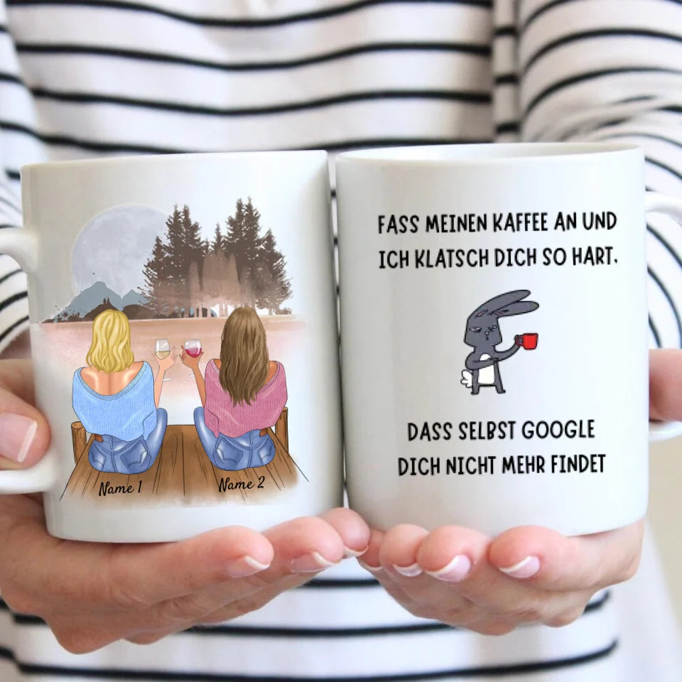 Raak mijn koffie niet aan! - Gepersonaliseerde mok voor vrienden en collega's (2-4 personen) 