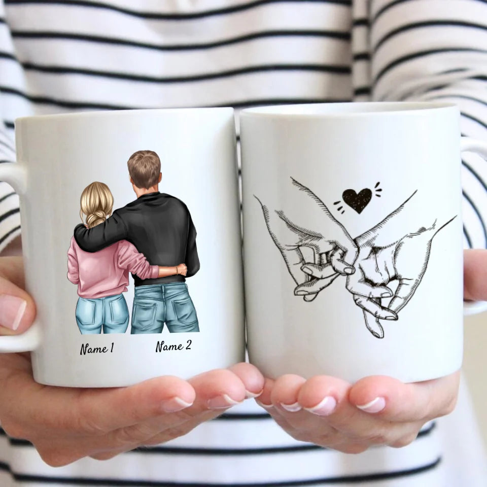 Bestes Pärchen Umarmung - Personalisierte Tasse