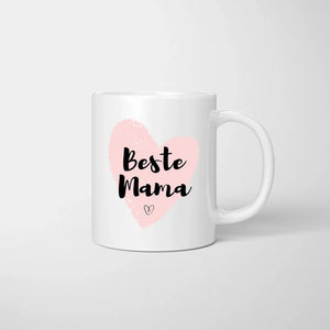 Eltern mit Kindern - Personalisierte Tasse