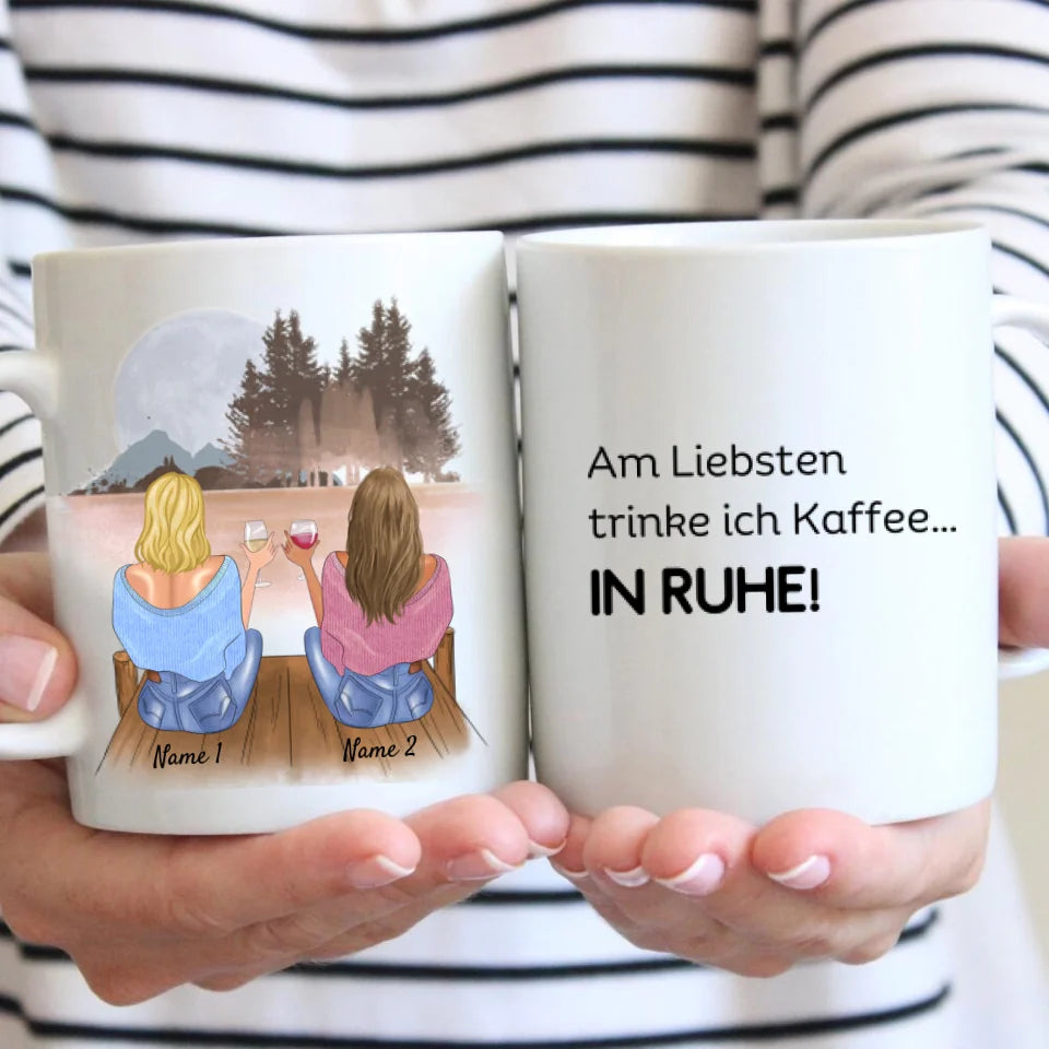 Ik drink liever koffie...IN VREDE! - Gepersonaliseerde mok voor vrienden en collega's (2-4 personen) 