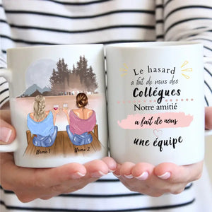 More espresso, less depresso collègues - Mug personnalisé (2-4 personnes, idée cadeau collègue)