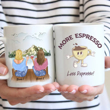 Laden Sie das Bild in den Galerie-Viewer, More espresso, less depresso collègues - Mug personnalisé (2-4 personnes, idée cadeau collègue)
