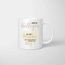 Laden Sie das Bild in den Galerie-Viewer, Beste Kollegen, manche Menschen passen perfekt ins Herz - Personalisierte Tasse Freundinnen &amp; Kolleginnen (2-4 Personen)
