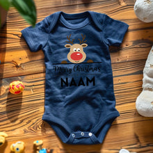 Laden Sie das Bild in den Galerie-Viewer, Merry Christmas Baby - Gepersonaliseerde baby onesie/ romper voor Kerstmis, 100% biologisch katoen
