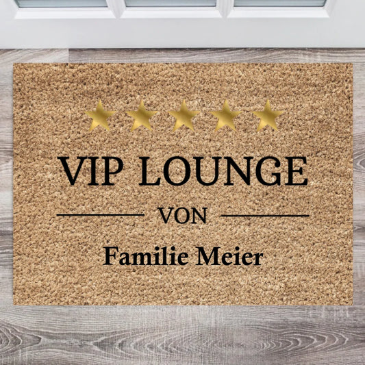 VIP Lounge van je gezin - Gepersonaliseerde deurmat voor binnen &amp; buiten