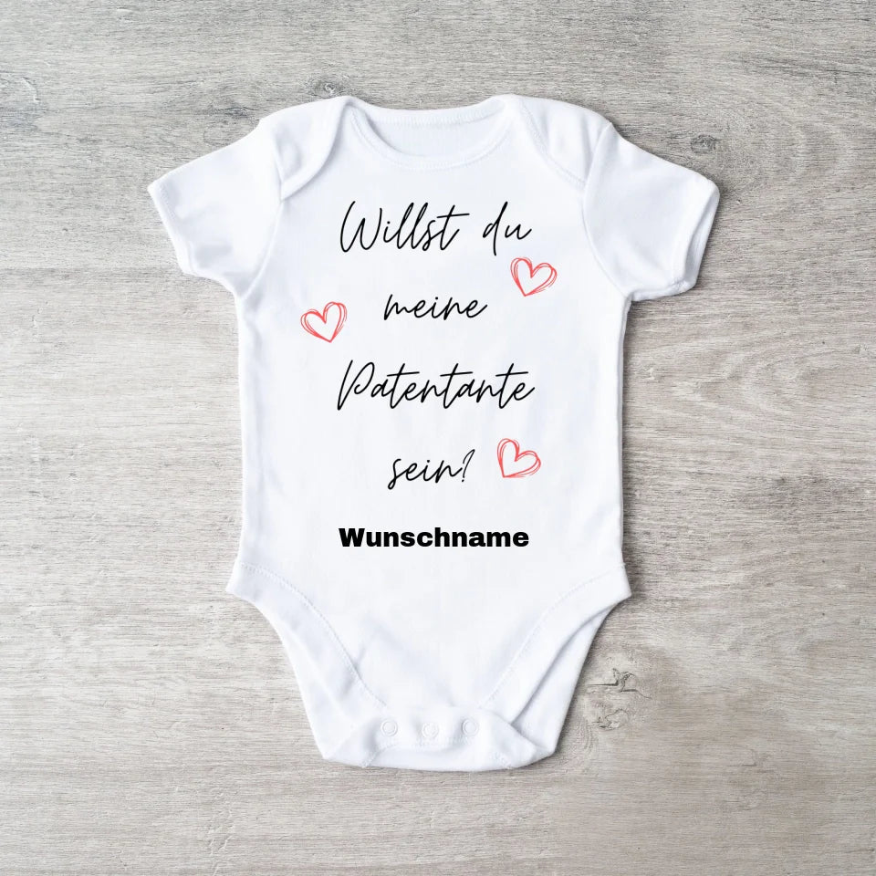 Wil jij mijn meter worden? - Gepersonaliseerd baby rompertje/rompertje, kerstcadeau, 100% biologisch katoen