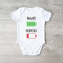 Laden Sie das Bild in den Galerie-Viewer, Ik: veel energie, ouders: weinig energie - Gepersonaliseerde baby onesie/ romper voor Kerstmis, 100% biologisch katoen
