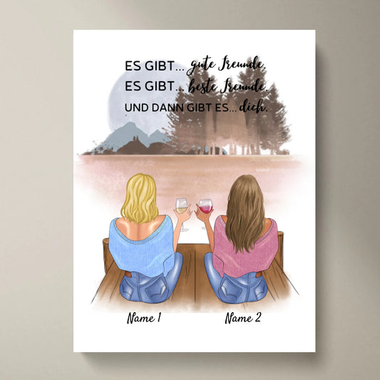 En dan ben jij er nog - Gepersonaliseerde vriendinnenposter (2-4 personen)