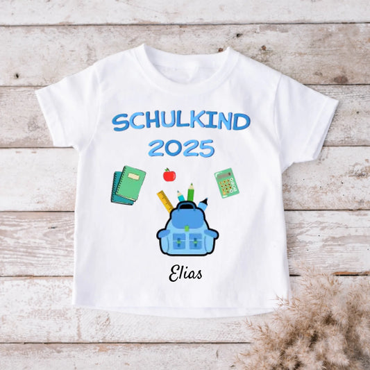 Schoolkind 2023 - Gepersonaliseerd T-shirt voor kinderen die naar school gaan (100% katoen)