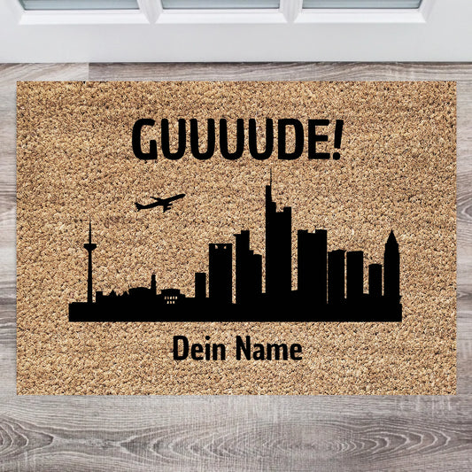Skyline van Frankfurt, Guuude! - Gepersonaliseerde deurmat