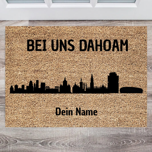 Skyline van München, Thuis bij ons - Gepersonaliseerde deurmat