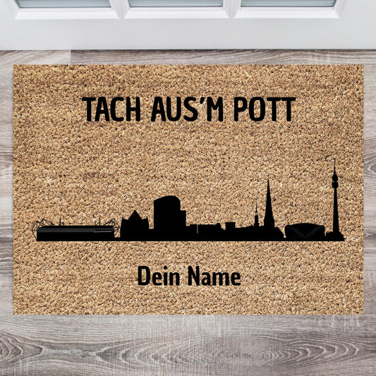 Skyline van Dortmund, Hallo vanuit de Pott - Gepersonaliseerde deurmat