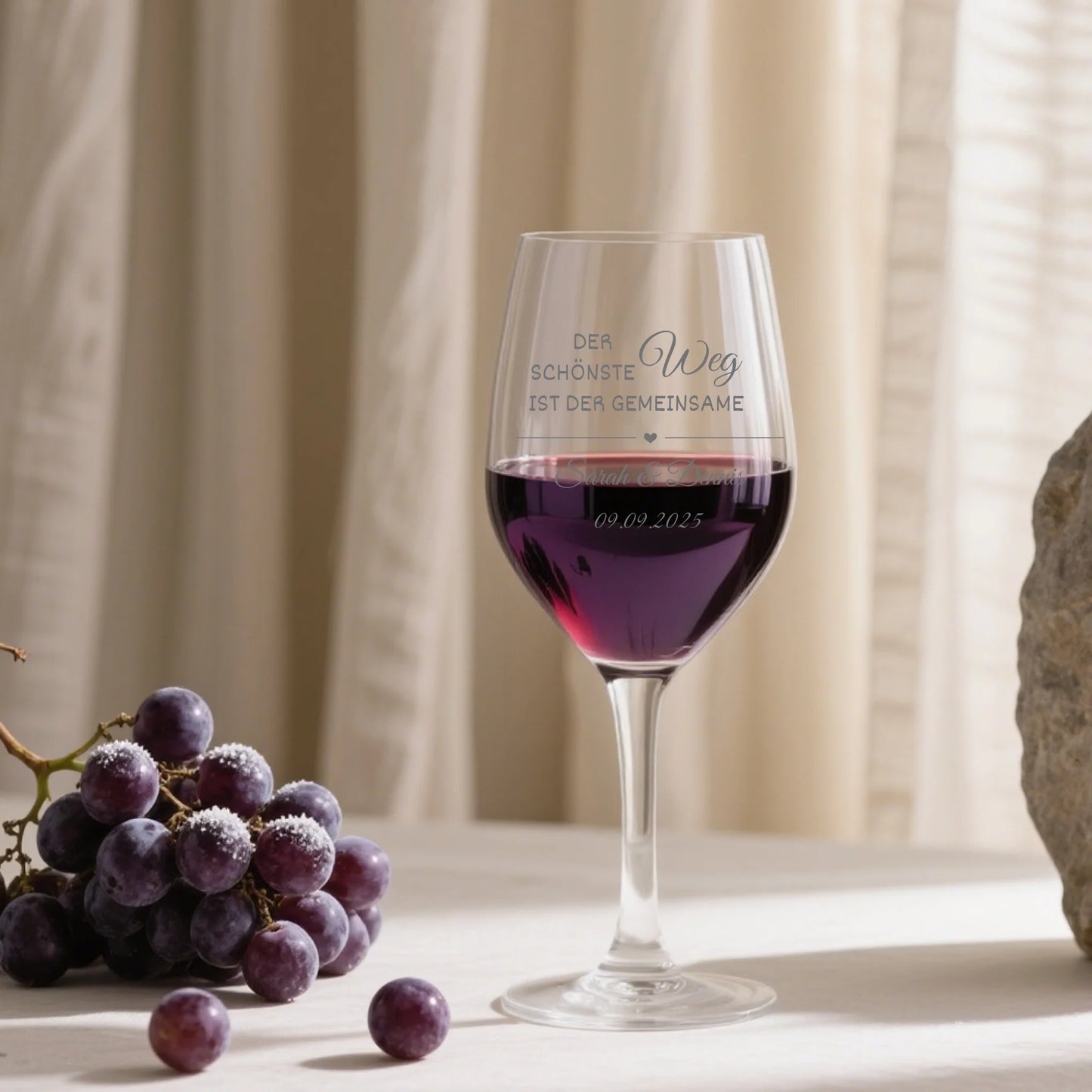 Gepersonaliseerd wijnglas - Het mooiste pad is dat van samen (voor koppels, partners), verloving, huwelijk, jubileum