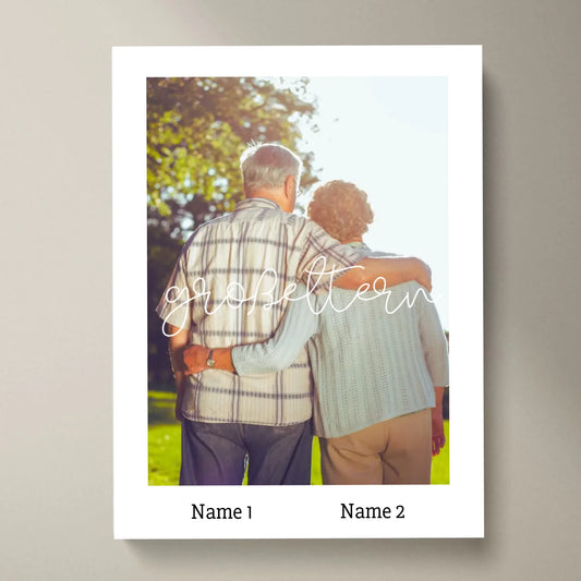 Grands-parents - Affiche photo personnalisée Grand-mère et Grand-père