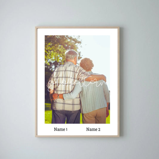 Grands-parents - Affiche photo personnalisée Grand-mère et Grand-père