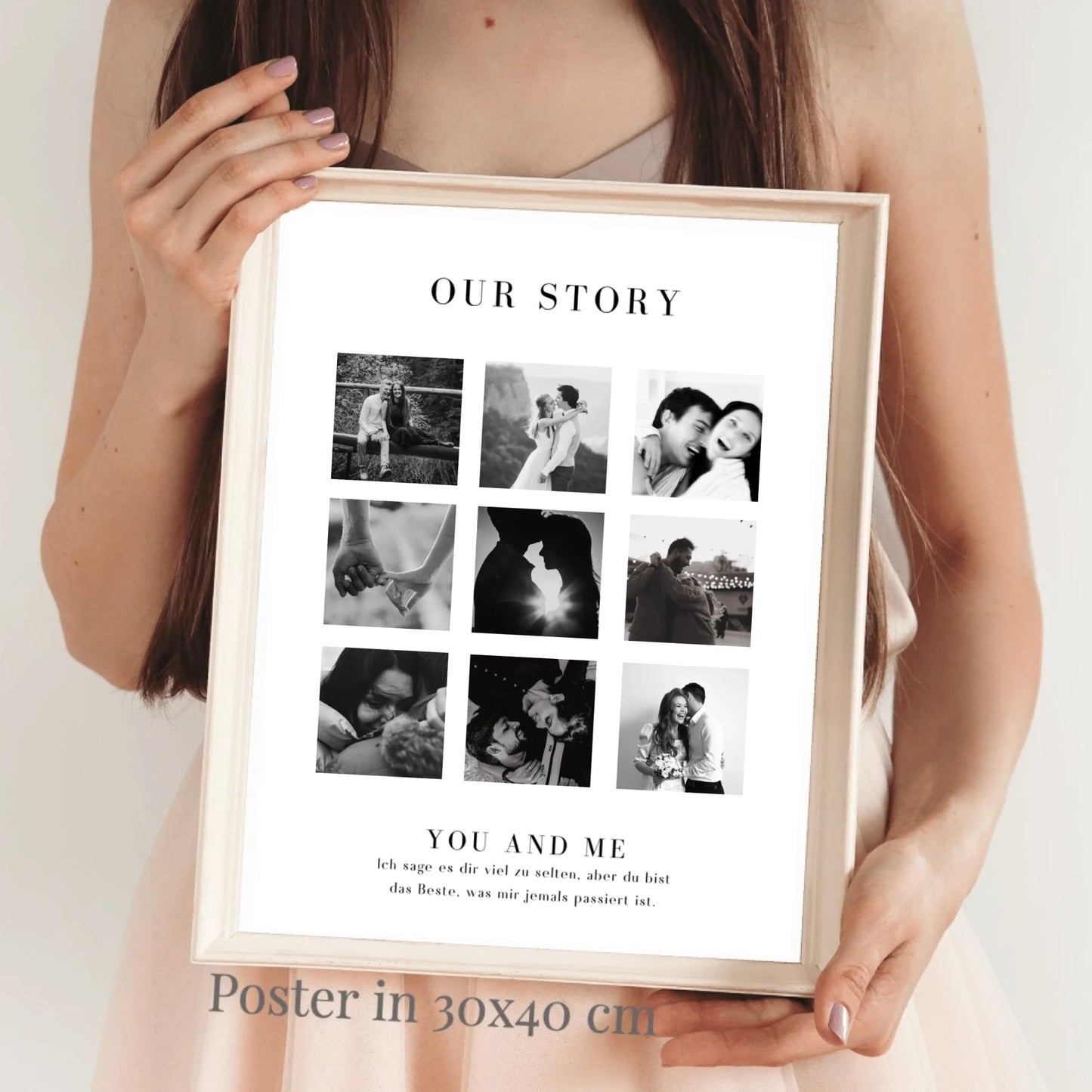 "Our Story" Collage photo personnalisé pour les couples, ton partenaire