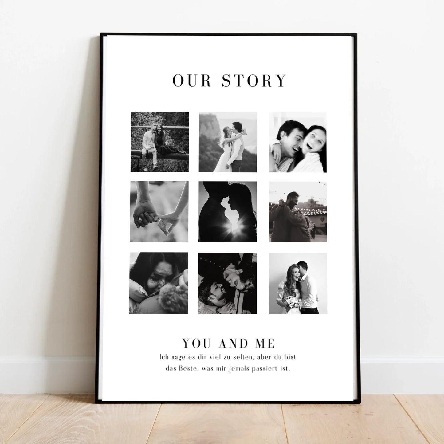 "Our Story" Collage photo personnalisé pour les couples, ton partenaire