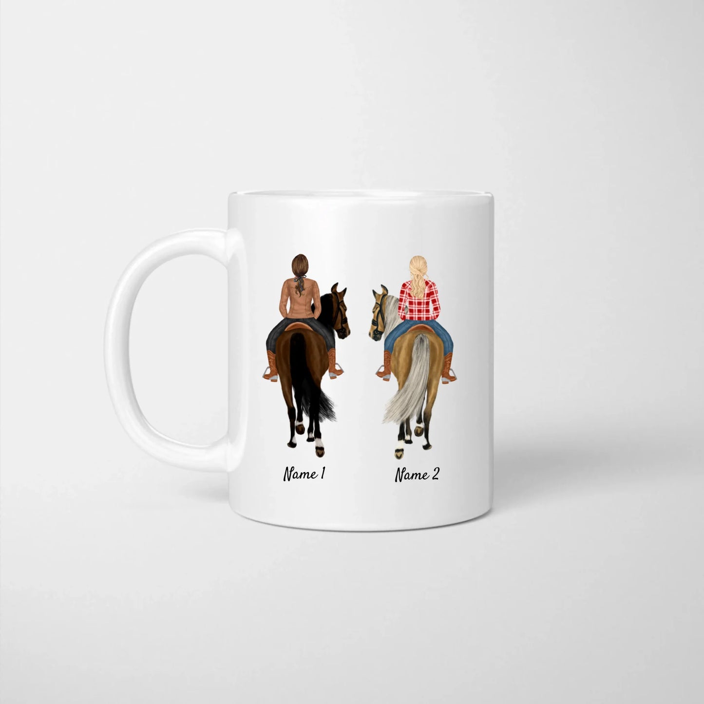 Mug personnalisé pour les amoureux des chevaux « La vie est plus belle avec un cheval », Mug équestre
