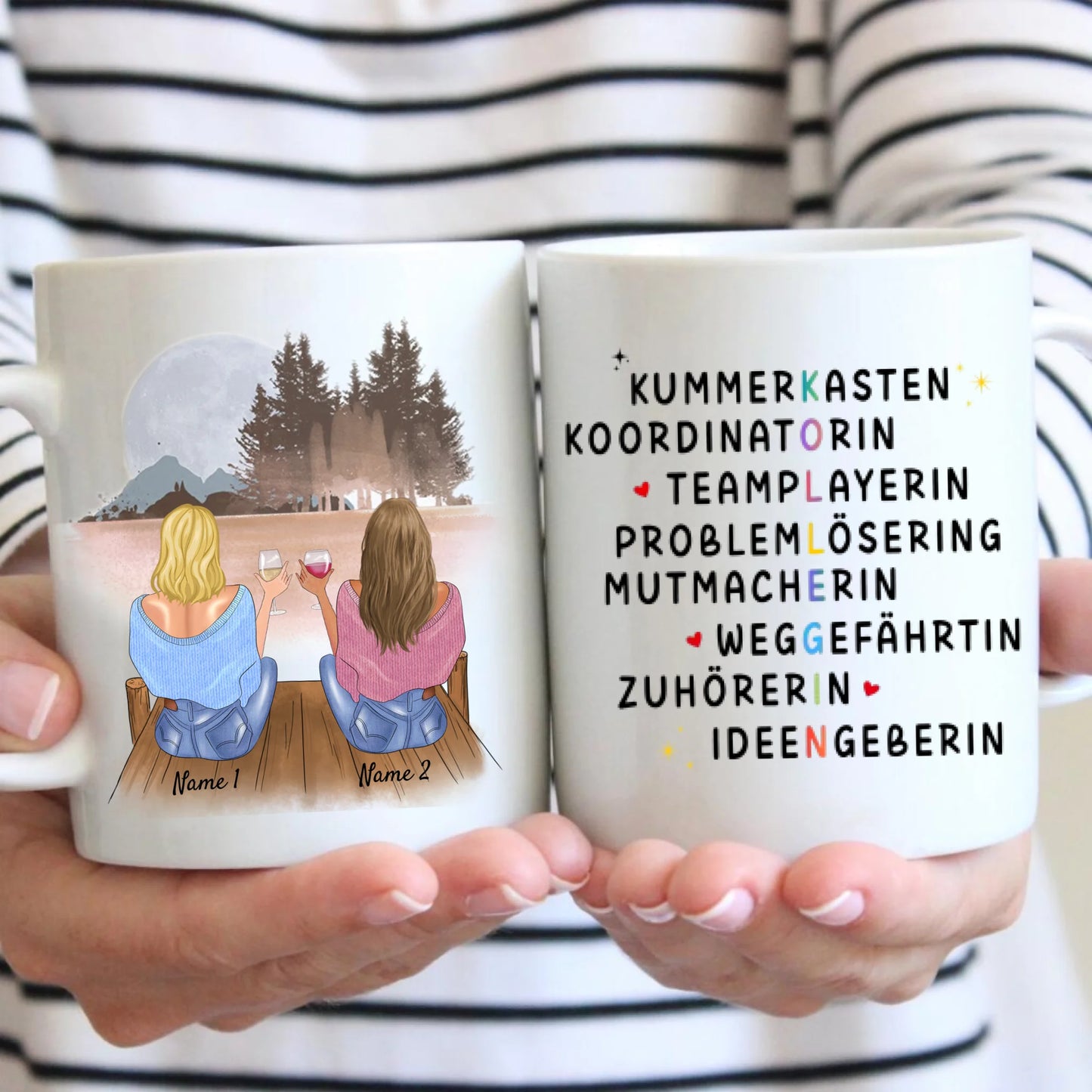 Meer dan zomaar een collega - Gepersonaliseerde mok (voor 2-4 personen) voor vrouwelijke collega's, vriendinnen, op kantoor, als afscheidscadeau of verjaardagswens.