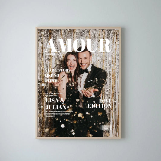 Omslagpagina van een tijdschrift voor stellen - Gepersonaliseerde poster voor een tijdschrift over liefde, editie Liefde
