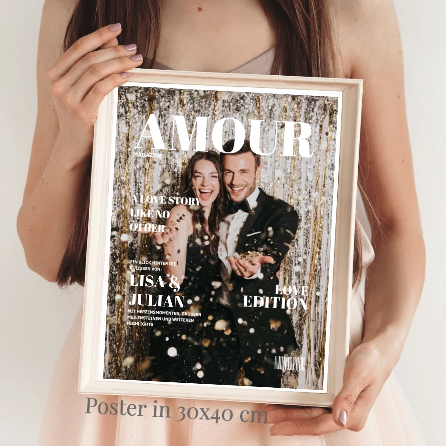 Omslagpagina van een tijdschrift voor stellen - Gepersonaliseerde poster voor een tijdschrift over liefde, editie Liefde