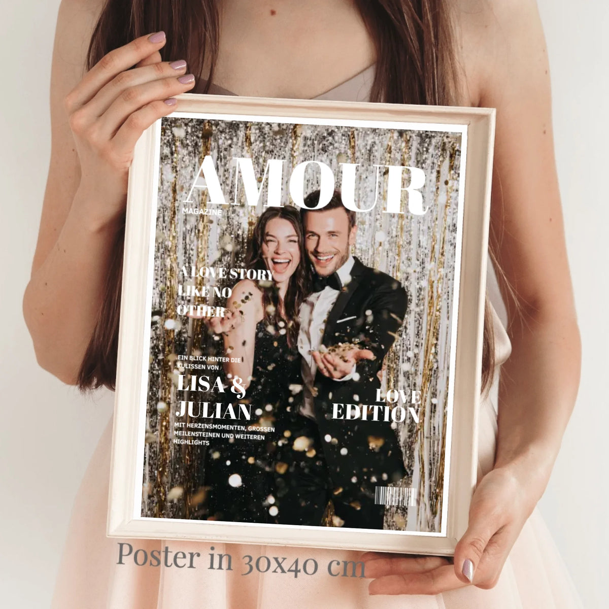 Omslagpagina van een tijdschrift voor stellen - Gepersonaliseerde poster voor een tijdschrift over liefde, editie Liefde