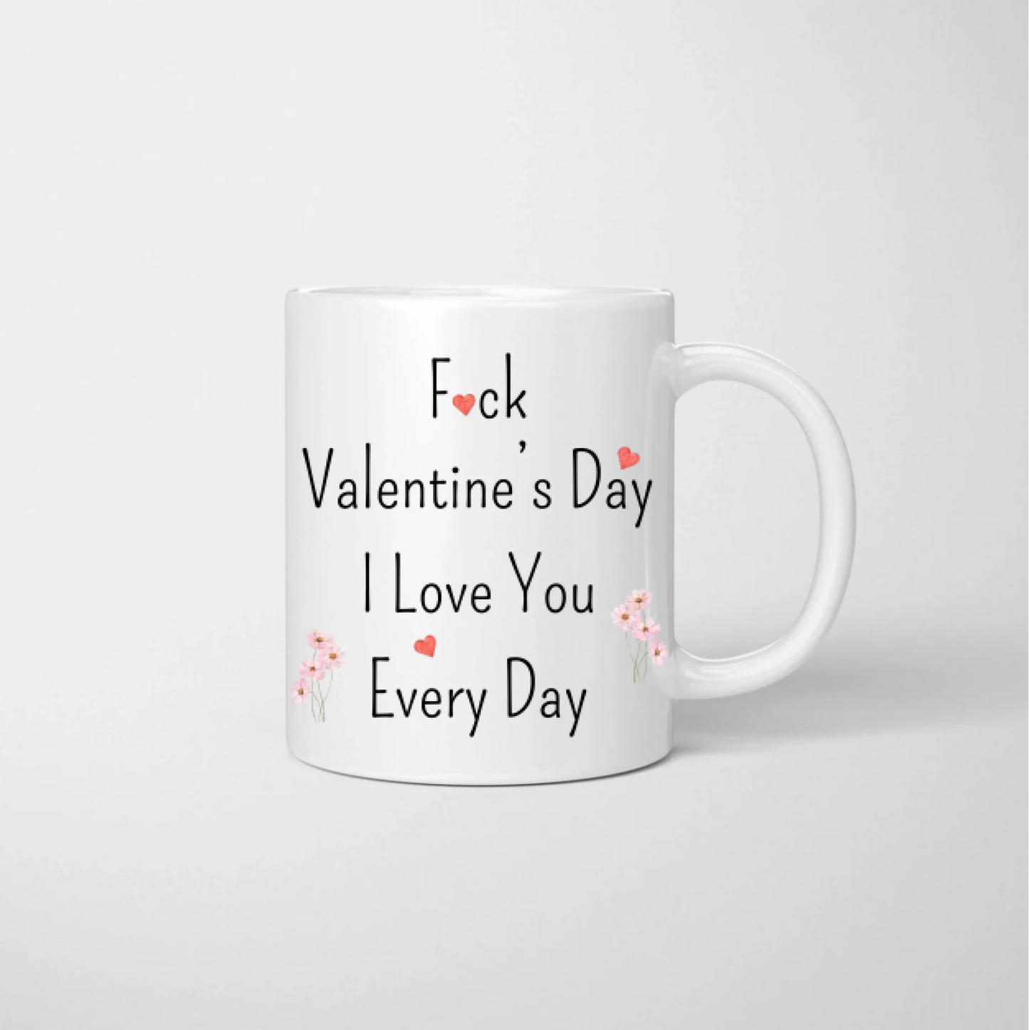 F Valentine's Day - Personalisierte Valentinstags-Tasse für deinen Partner, Partnerin, Pärchen-Tasse