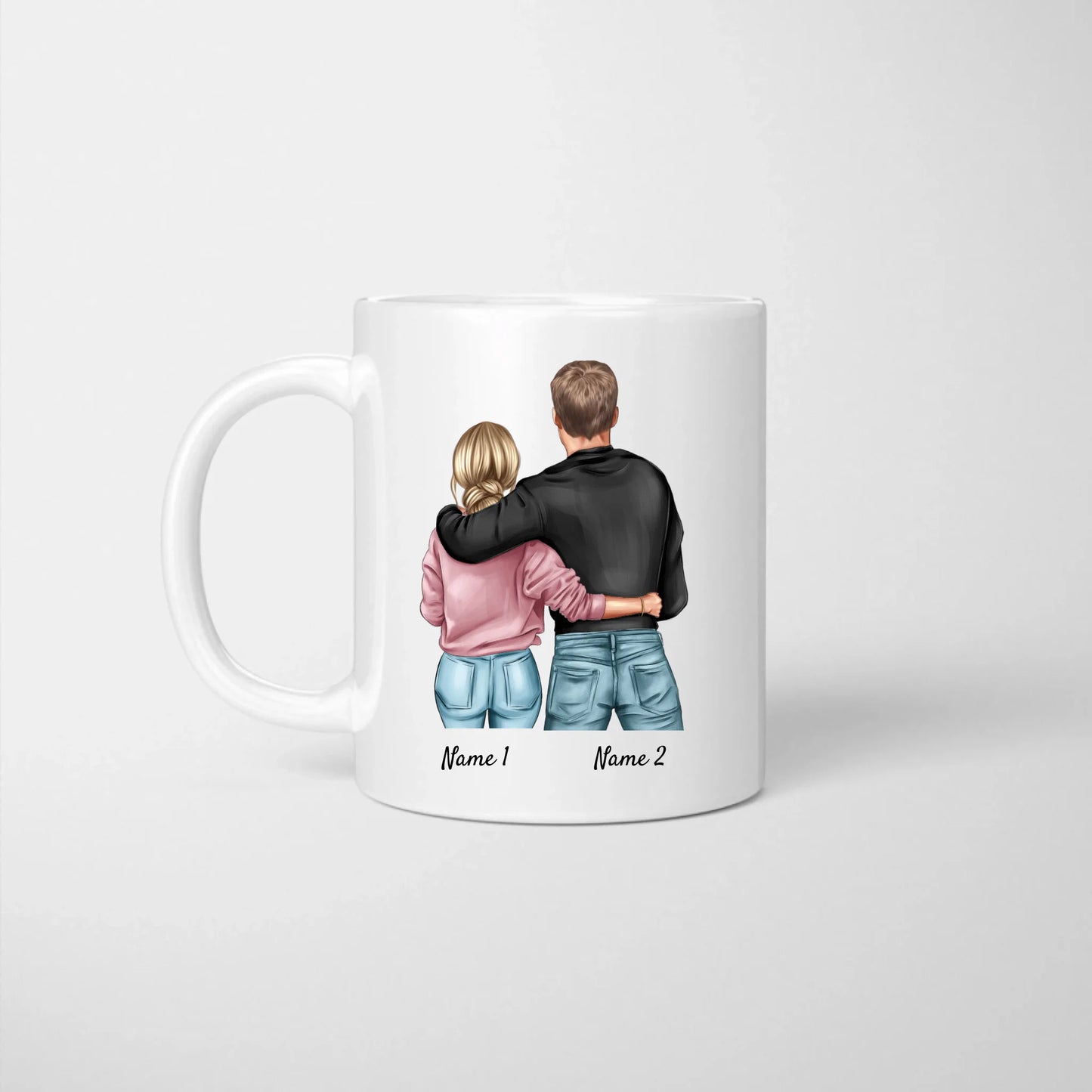 F Valentine's Day - Gepersonaliseerde Valentijnsdagmok voor je partner, partner, koppelmok
