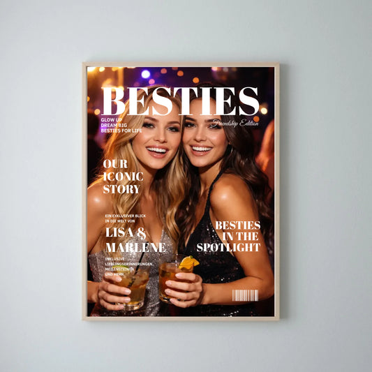 Couverture du magazine Besties - Magazine poster personnalisé pour copines, édition amitié