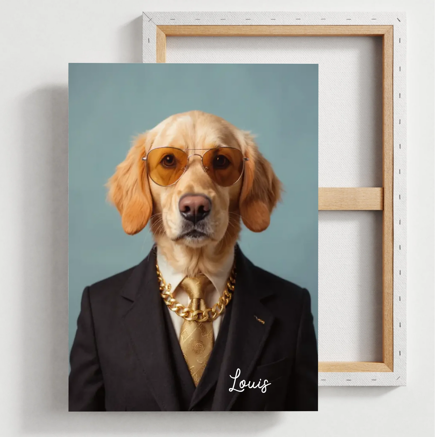 Grappig huisdierportret - Gepersonaliseerde poster met foto-upload in verschillende stijlen (hond, kat in pak, als superheld, astronaut, etc.)