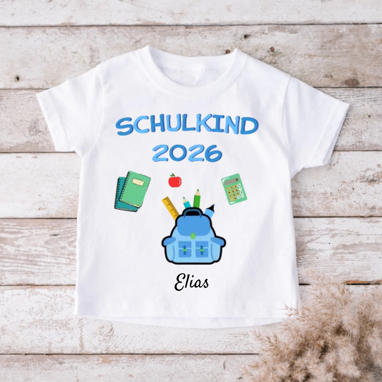 Schoolkind 2023 - Gepersonaliseerd T-shirt voor kinderen die naar school gaan (100% katoen)