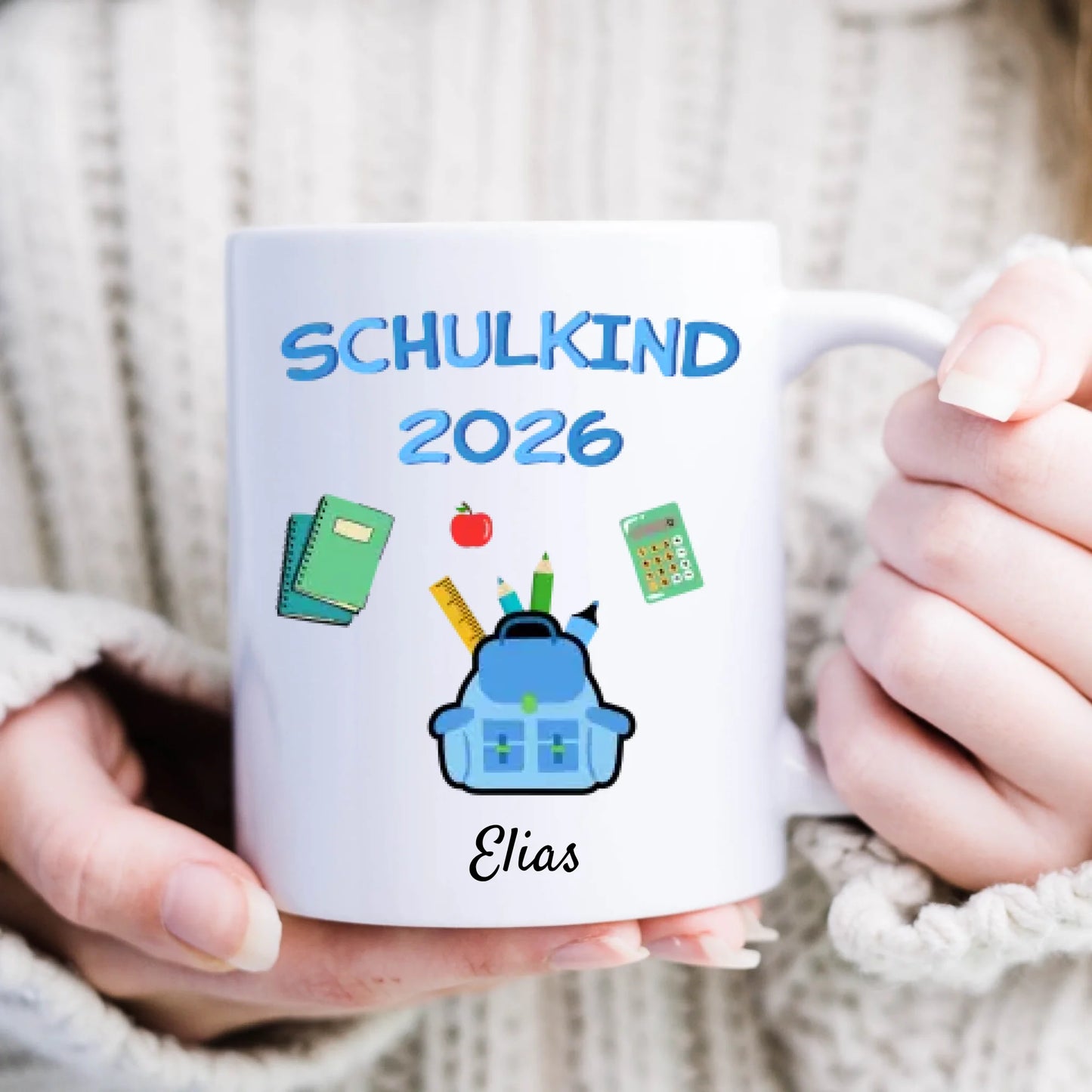 Schoolkind 2023 - Gepersonaliseerde schoolinschrijvingsbeker, leerling, 1e-5e klas