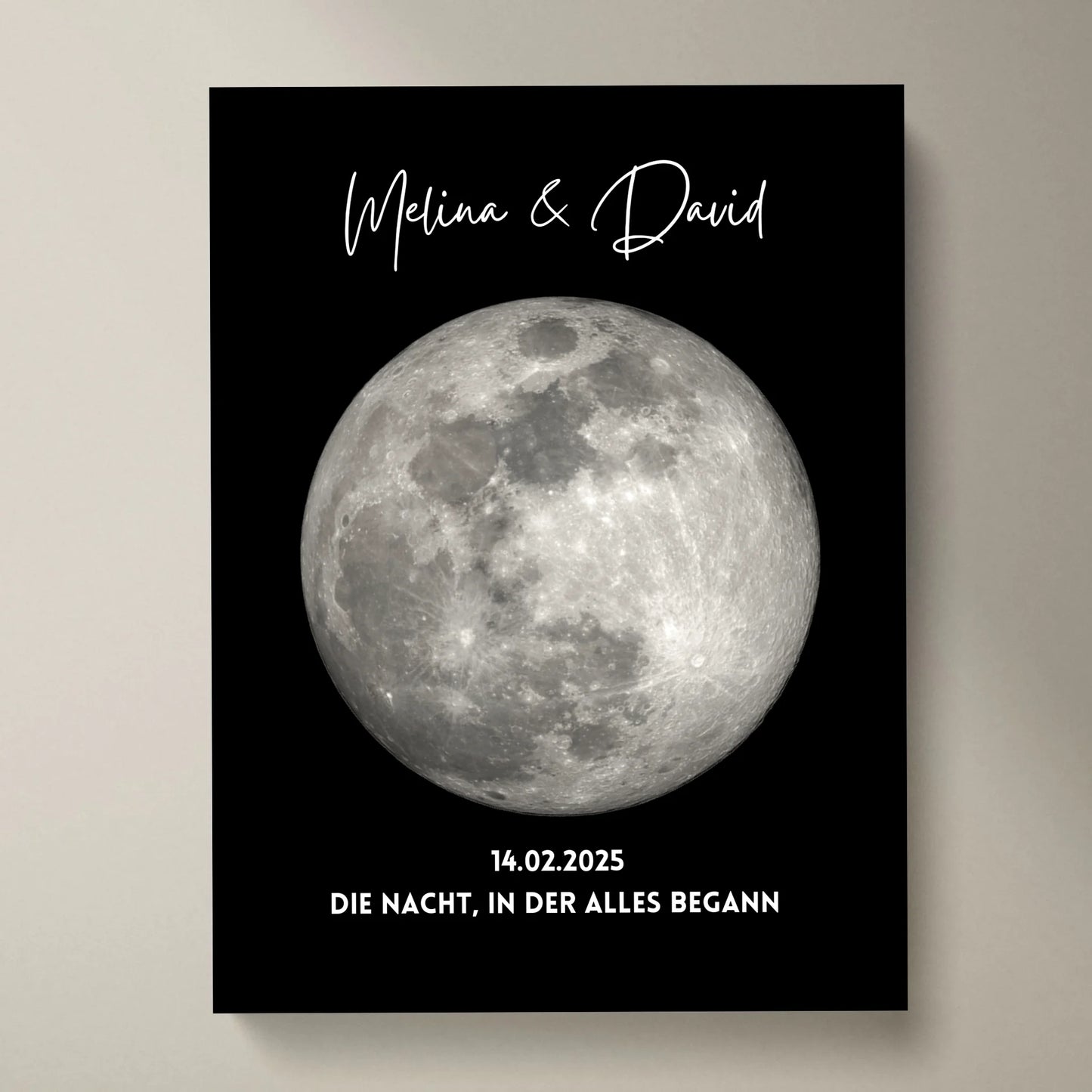La nuit où tout a commencé - Affiche personnalisée des phases de la lune