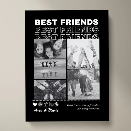 Girlfriends Forever - Gepersonaliseerde fotoposter (upload 3-5 foto's)