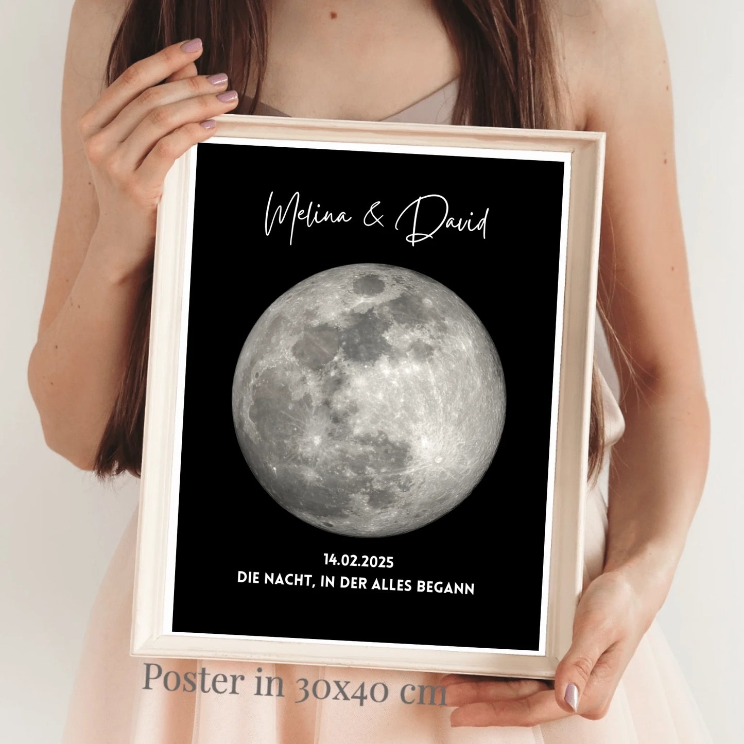 La nuit où tout a commencé - Affiche personnalisée des phases de la lune