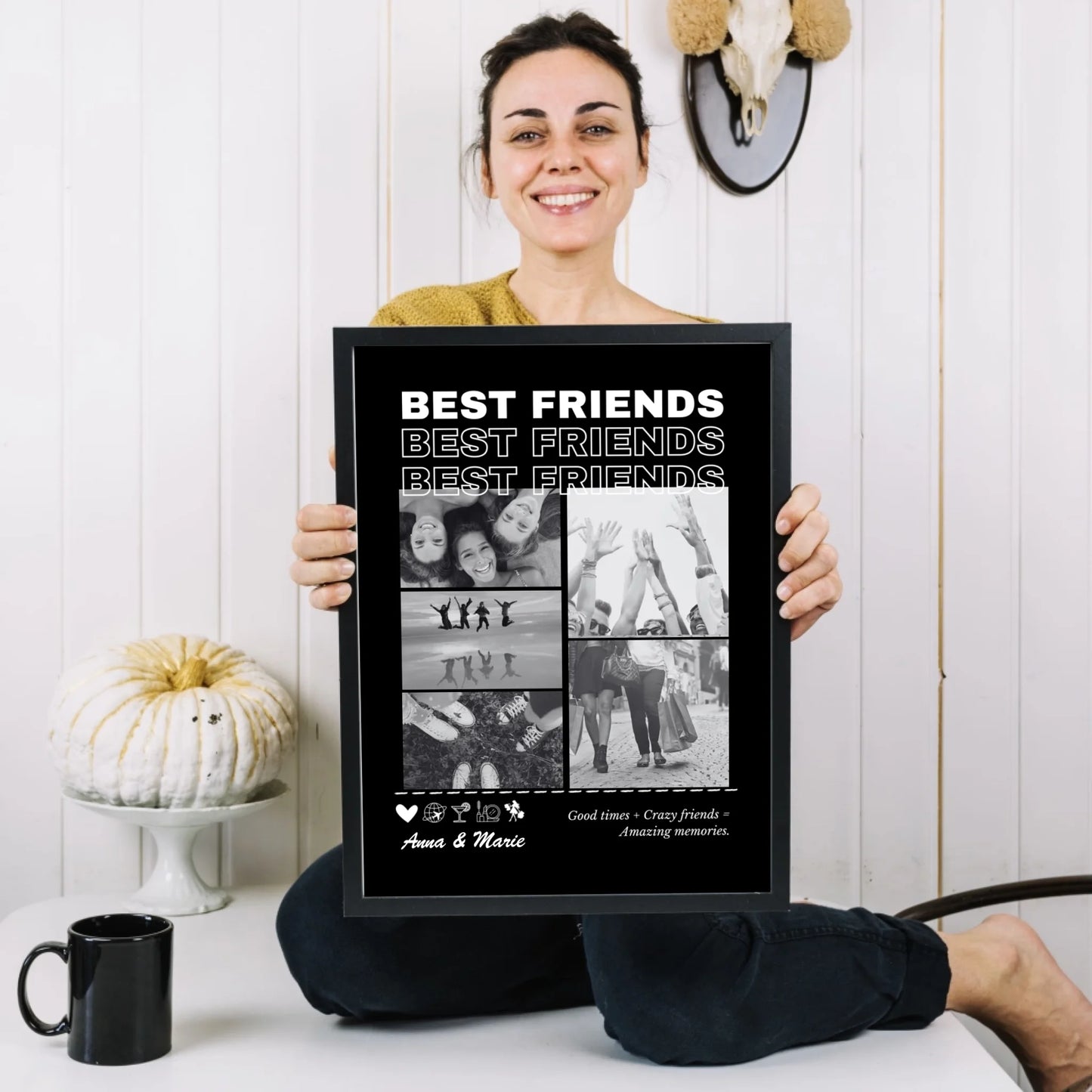 Girlfriends Forever - Gepersonaliseerde fotoposter (upload 3-5 foto's)