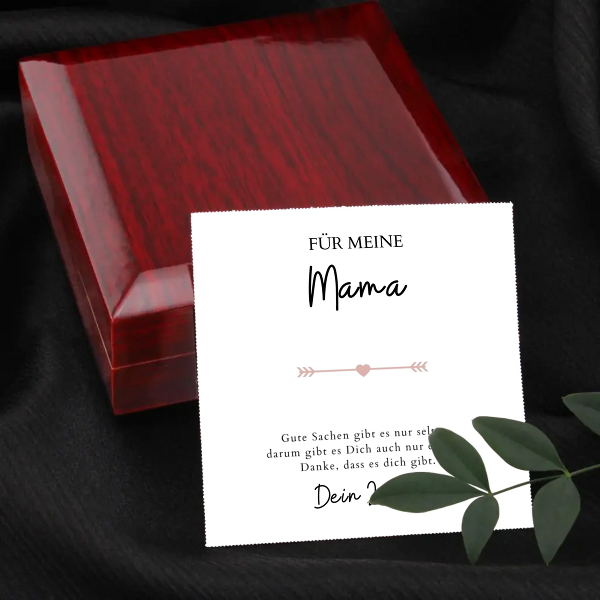 Forever Love "Voor mama" - Ketting met hartjeshanger & gepersonaliseerde kaart