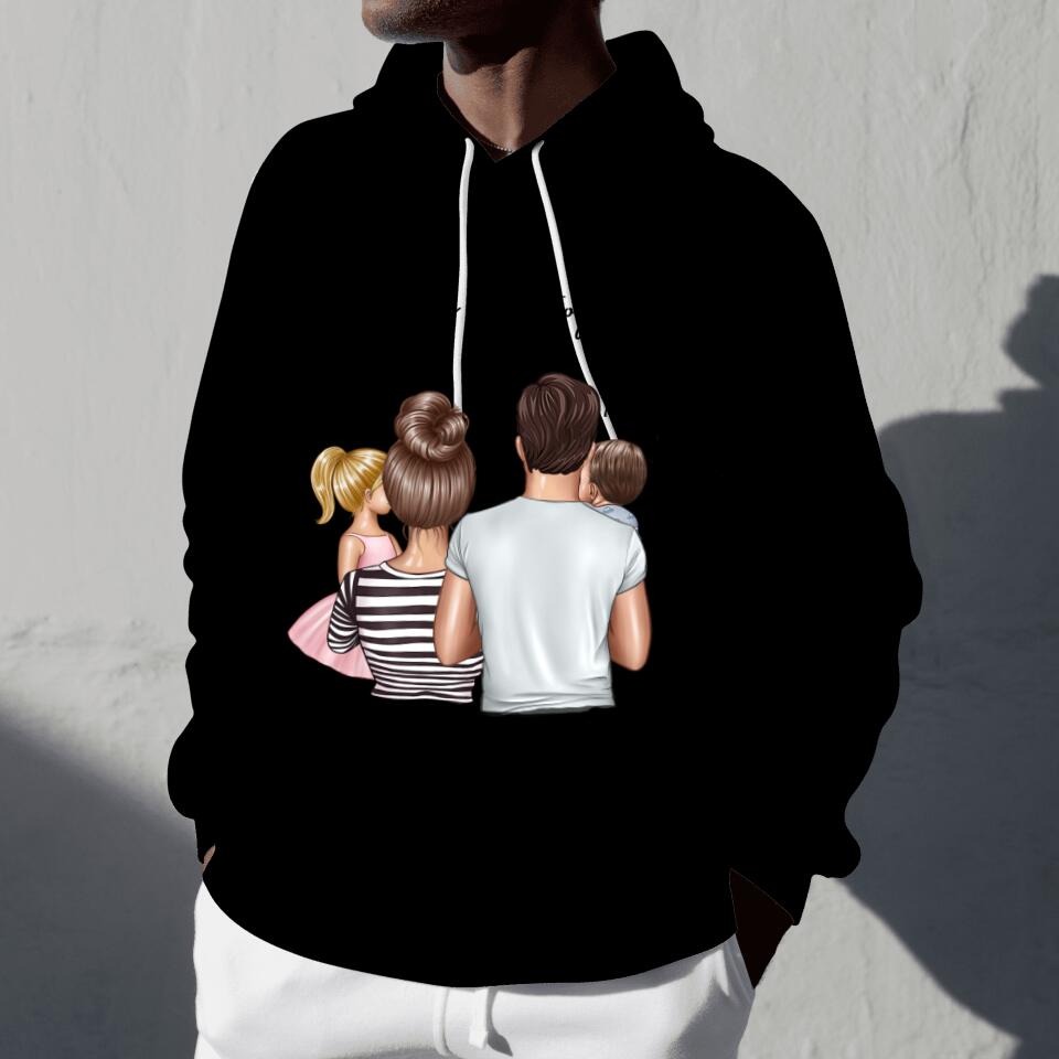 Mijn Familie - Gepersonaliseerde Hoodie Unisex (Tot 4 Kinderen)