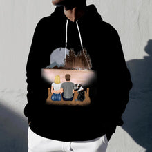 Load image into Gallery viewer, Pet Couple - Personalised Hoodie Unisex (Dog &amp; Cat)
