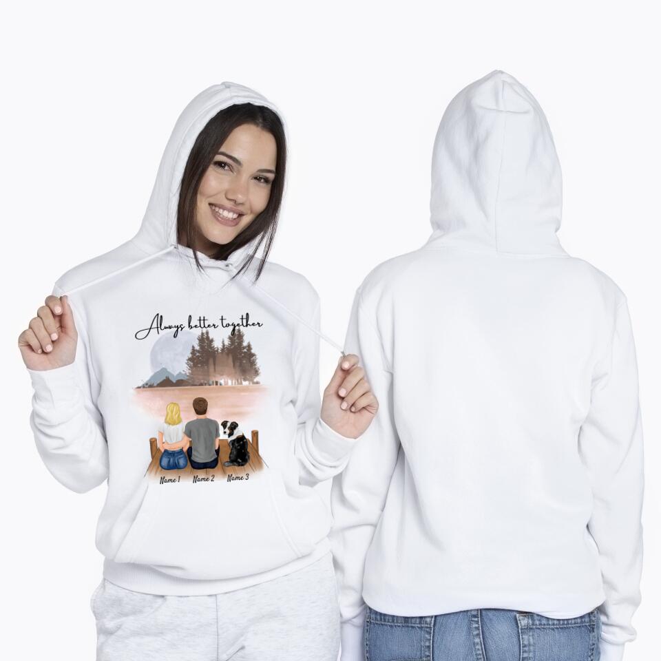 Huisdier paar - Gepersonaliseerde Hoodie Unisex (Hond & Kat)