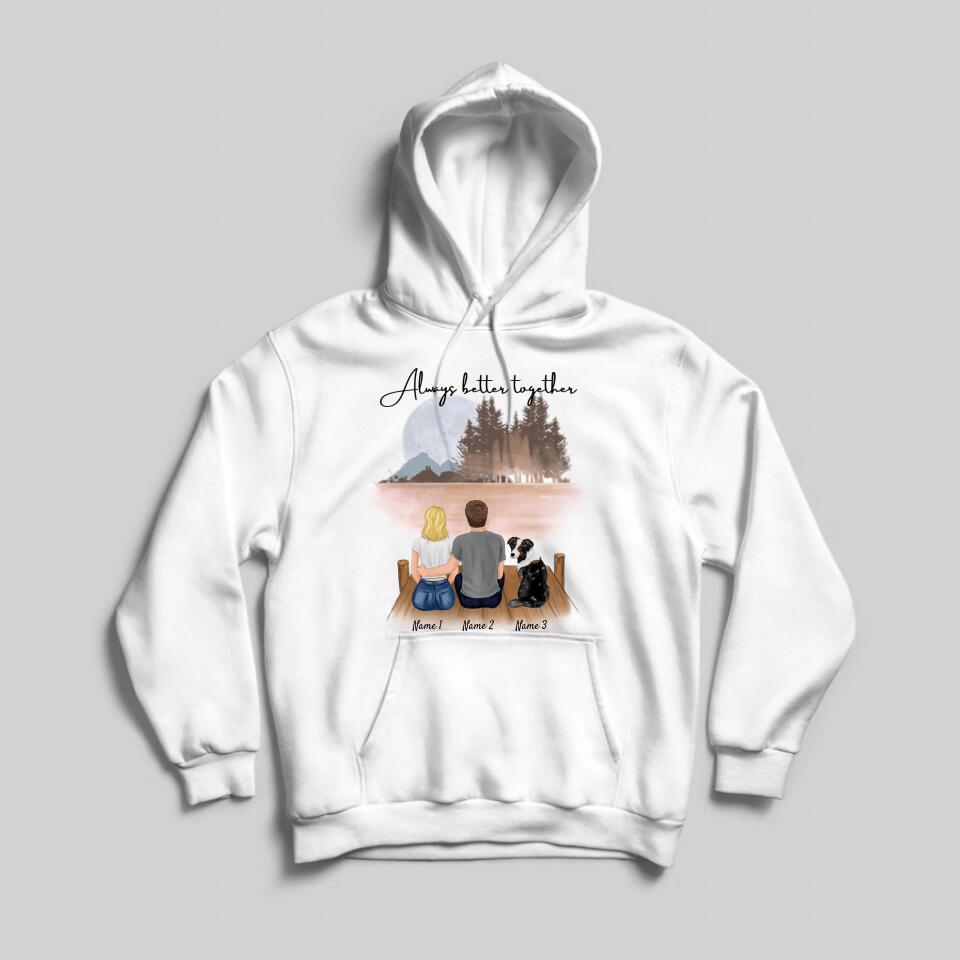 Huisdier paar - Gepersonaliseerde Hoodie Unisex (Hond & Kat)