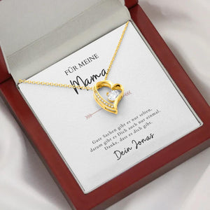 Forever Love "Pour Maman" - Collier avec pendentif coeur & carte personnalisée