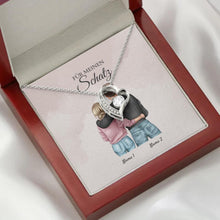 Load image into Gallery viewer, Forever Love &quot;Best Couple&quot; - Ketting met hartjeshanger &amp; gepersonaliseerde kaart
