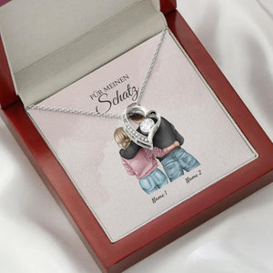 Forever Love "Meilleur Couple" - Collier avec pendentif coeur & carte personnalisée